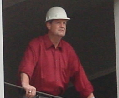 Tom Appel, Lead Project Manager, at Construciton Site. 